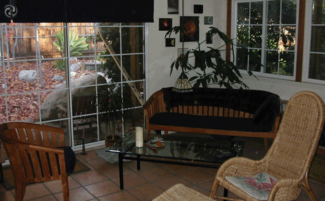 Inside house