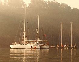 Almitra at anchor