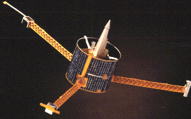 Photo of an assembled Lunar Prospector Space Craft (tm) SCI KIT