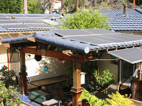 PV panels on the roof